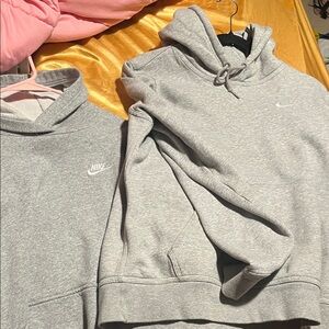 2 Nike Light Gray Hoodies deal!!!